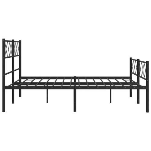 Metalni okvir kreveta uzglavlje i podnožje crni 160x200 cm - Crna 160 x 200 cm s uzglavljem i podnožjem Cijena