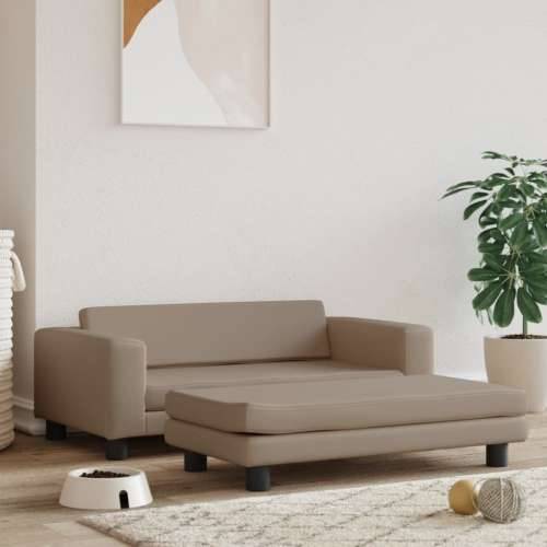 Krevet za pse s produžetkom cappuccino 100x50x30cm umjetna koža - Boja cappuccina Umjetna koža Cijena