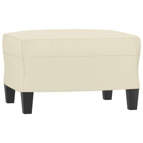 Fotelja s tabureom krem 60 cm od umjetne kože - Krema Cijena