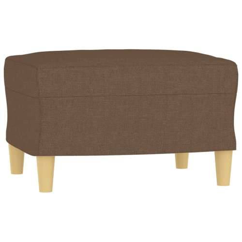 3-dijelni set sofa s jastucima smeđi od tkanine - Smeđa s jastučićima i tabureom Cijena