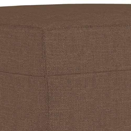 3-dijelni set sofa s jastucima smeđi od tkanine - Smeđa s jastučićima i tabureom Cijena
