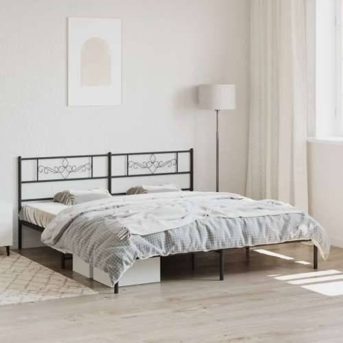 Metalni okvir za krevet s uzglavljem crni 183x213 cm - Crna 183 x 213 cm s uzglavljem Cijena