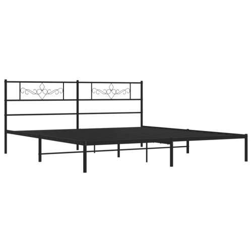Metalni okvir za krevet s uzglavljem crni 183x213 cm - Crna 183 x 213 cm s uzglavljem Cijena