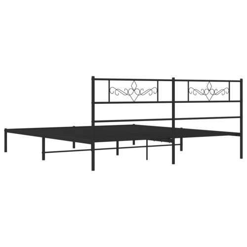 Metalni okvir za krevet s uzglavljem crni 183x213 cm - Crna 183 x 213 cm s uzglavljem Cijena