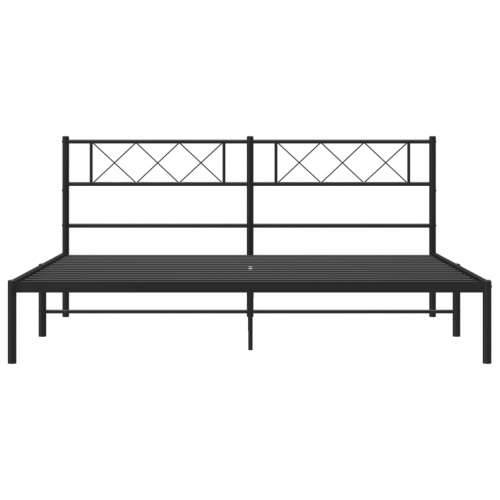 Metalni okvir za krevet s uzglavljem crni 193x203 cm - Crna 193 x 203 cm s uzglavljem Cijena