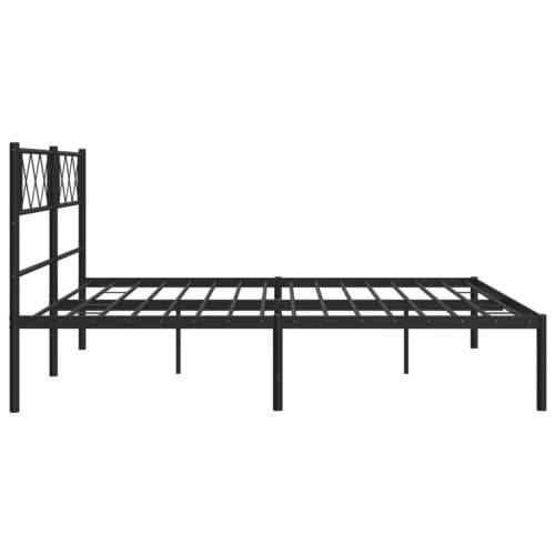 Metalni okvir za krevet s uzglavljem crni 193x203 cm - Crna 193 x 203 cm s uzglavljem Cijena
