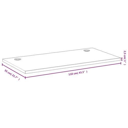 Ploča za radni stol 110 x 55 x 2,5 cm od bambusa 110 x 55 x 2.5 cm Ravni Cijena