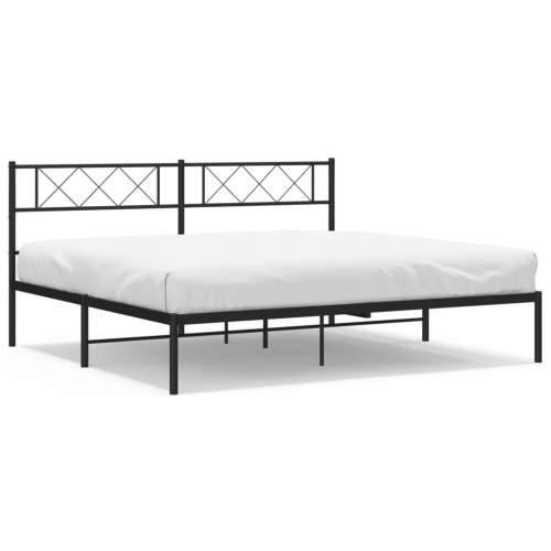 Metalni okvir za krevet s uzglavljem crni 183x213 cm - Crna 183 x 213 cm s uzglavljem Cijena