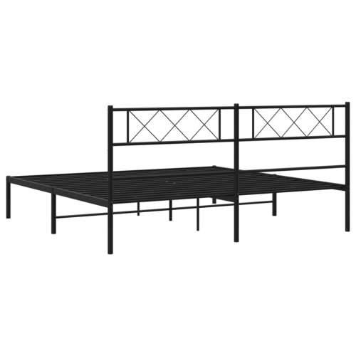 Metalni okvir za krevet s uzglavljem crni 183x213 cm - Crna 183 x 213 cm s uzglavljem Cijena