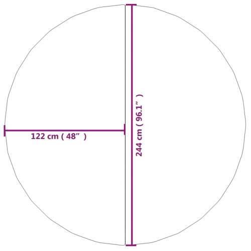 Platno za tlo ispod bazena svjetlosivo Ø 244 cm poliesterska - Ø 244 cm (2 mm) 1 Cijena