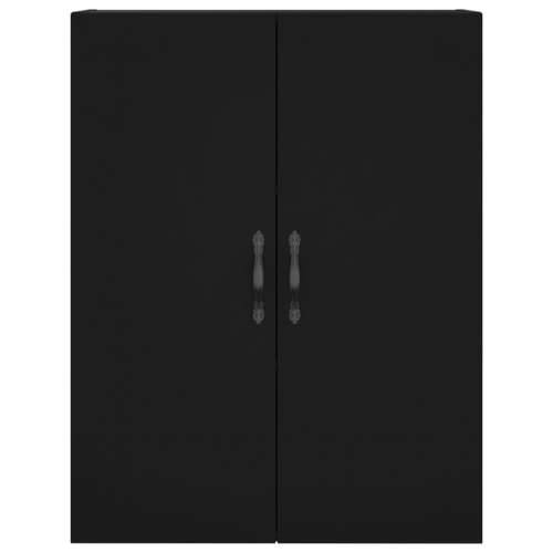 Visoka komoda crni 69,5x34x180 cm konstruirano drvo - Crna 1 3 police Cijena