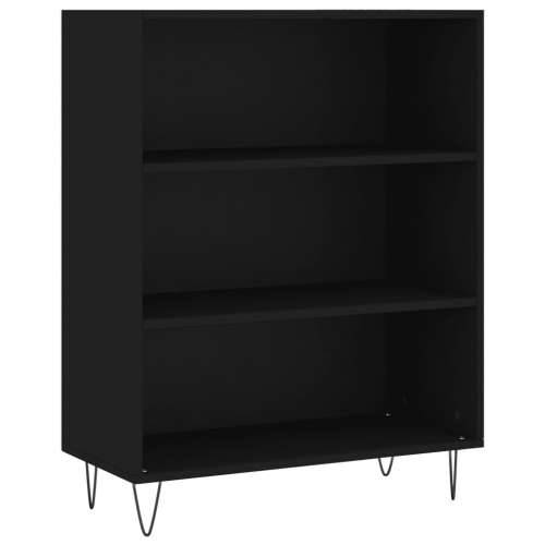 Visoka komoda crni 69,5x34x180 cm konstruirano drvo - Crna 1 3 police Cijena
