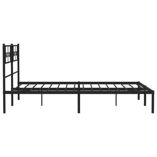 Metalni okvir za krevet s uzglavljem crni 140x200 cm - Crna 140 x 200 cm s uzglavljem Cijena