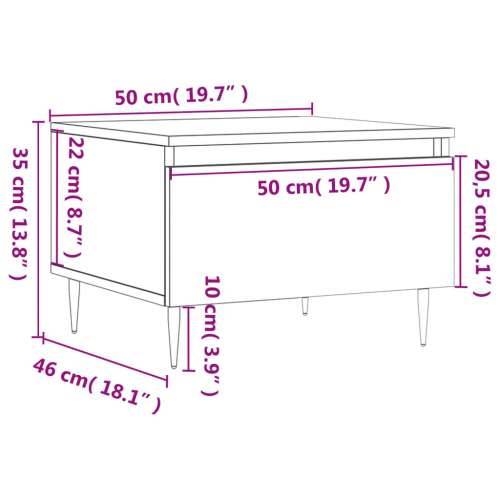 Stolići za kavu 2 kom crni 50 x 46 x 35 cm konstruirano drvo - Crna 2 Cijena