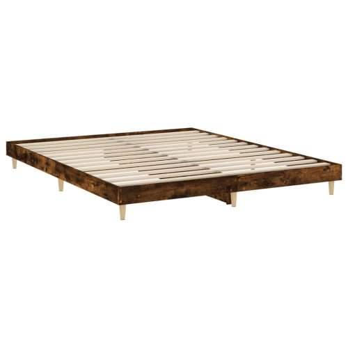 Okvir kreveta boja hrasta 140 x 200 cm od konstruiranog drva Cijena