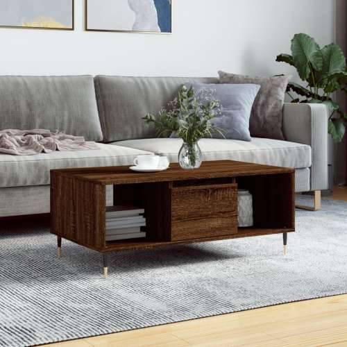 Stolić za kavu smeđa boja hrasta 90x50x36,5cm konstruirano drvo - Smeđi hrast 1 Cijena