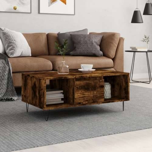 Stolić za kavu boja hrasta 90x50x36,5 cm konstruirano drvo - Dimljeni hrast 1 Cijena