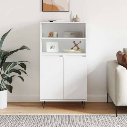 Visoka komoda bijela 60x36x110 cm od konstruiranog drva - Bijela 1 Cijena