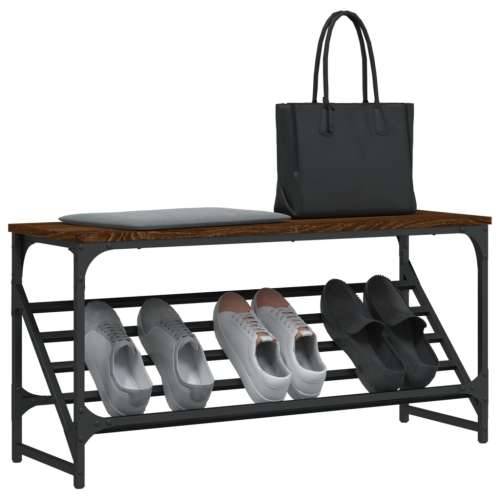 Stalak za cipele boja hrasta 90 x 30 x 45 cm konstruirano drvo - Smeđi hrast 1 45 cm 90 cm Cijena