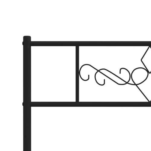 Metalni okvir kreveta uzglavlje i podnožje crni 80x200 cm - Crna 80 x 200 cm s uzglavljem i podnožjem Cijena