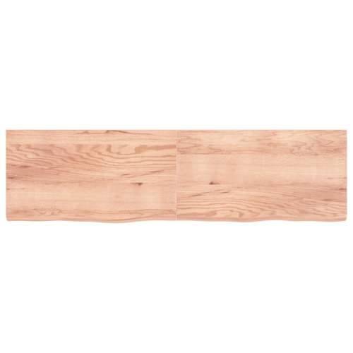 Stolna ploča svjetlosmeđa 220x60x(2-6) cm tretirana hrastovina - Svjetlosmeđa 220 x 60 x 6 cm 1 Cijena