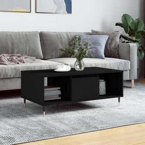 Stolić za kavu crni 90 x 50 x 36,5 cm od konstruiranog drva - Crna 1 Cijena
