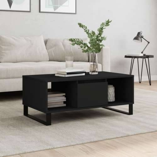 Stolić za kavu crni 90 x 50 x 36,5 cm od konstruiranog drva - Crna 1 Cijena