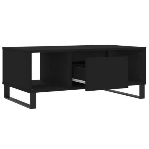 Stolić za kavu crni 90 x 50 x 36,5 cm od konstruiranog drva - Crna 1 Cijena