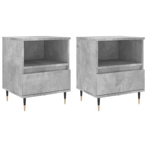 Noćni ormarići 2 kom boja betona 40x35x50 cm konstruirano drvo - Beton siva 2 Cijena
