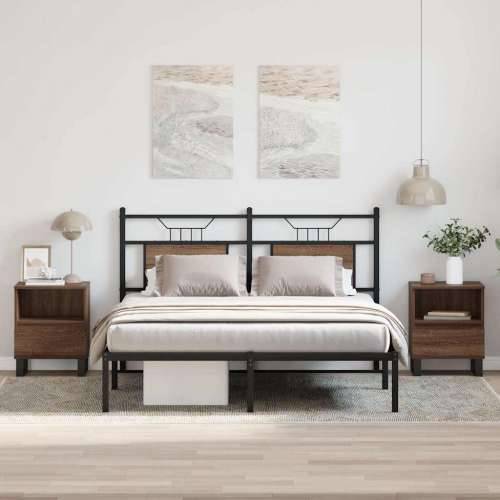 Noćni ormarići 2 kom boja hrasta 40x35x50 cm konstruirano drvo - Smeđi hrast 2 Cijena
