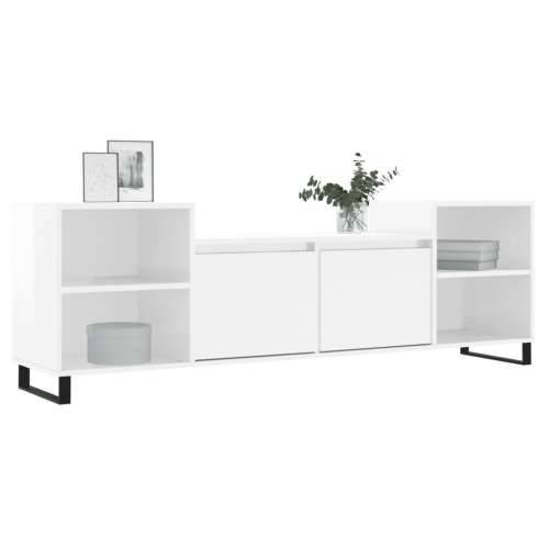 TV ormarić sjajni bijeli 160x35x55 cm od konstruiranog drva - Visoko sjajno bijela 1 Cijena