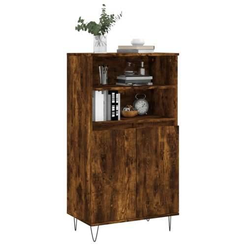 Visoka komoda dimljenog hrasta 60x36x110 cm konstruiranog drva - Dimljeni hrast 1 Cijena