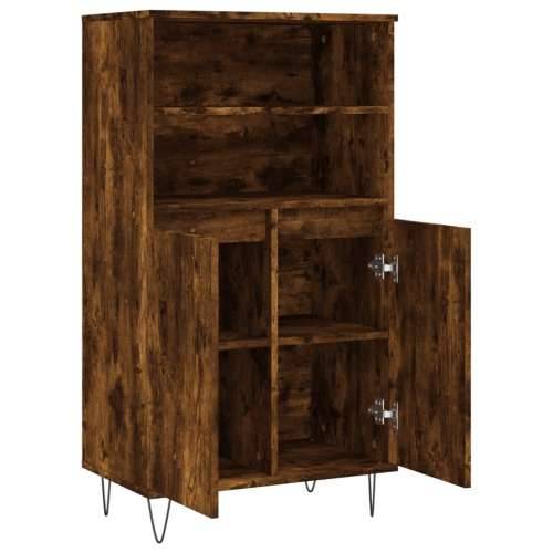 Visoka komoda dimljenog hrasta 60x36x110 cm konstruiranog drva - Dimljeni hrast 1 Cijena