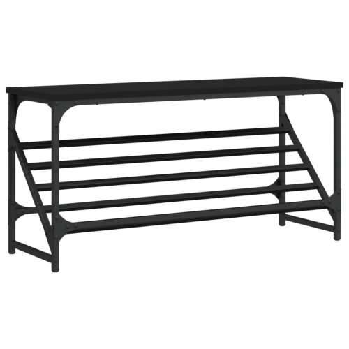 Stalak za cipele crni 90 x 30 x 45 cm od konstruiranog drva - Crna 1 45 cm 90 cm Cijena