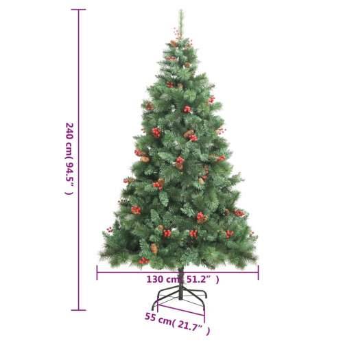 Umjetno božićno drvce sa šarkama, šiškama i bobicama 240 cm - 240 cm 1 Osnovni Cijena