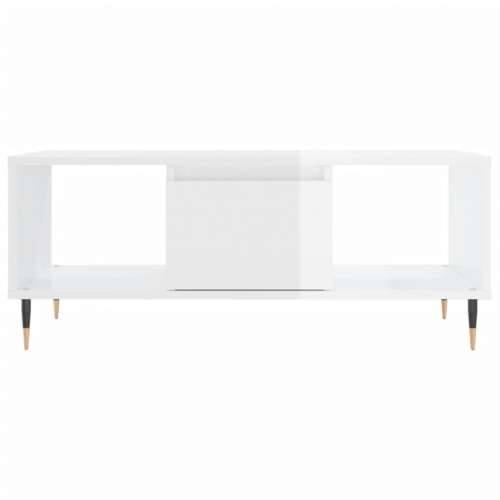 Stolić za kavu sjajni bijeli 90x50x36,5 cm konstruirano drvo - Visoko sjajno bijela 1 Cijena