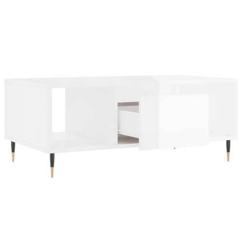 Stolić za kavu sjajni bijeli 90x50x36,5 cm konstruirano drvo - Visoko sjajno bijela 1 Cijena