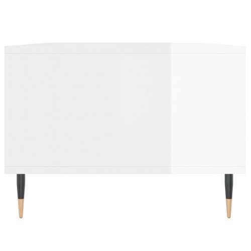 Stolić za kavu sjajni bijeli 90x50x36,5 cm konstruirano drvo - Visoko sjajno bijela 1 Cijena