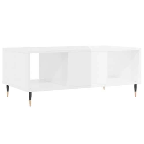 Stolić za kavu sjajni bijeli 90x50x36,5 cm konstruirano drvo - Visoko sjajno bijela 1 Cijena