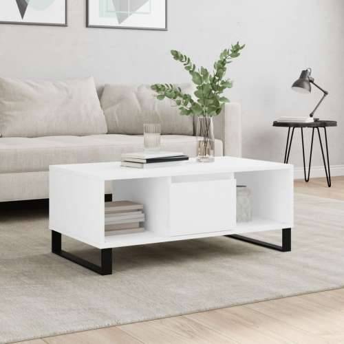 Stolić za kavu bijeli 90 x 50 x 36,5 cm od konstruiranog drva - Bijela 1 Cijena