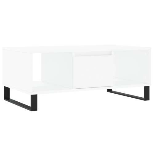 Stolić za kavu bijeli 90 x 50 x 36,5 cm od konstruiranog drva - Bijela 1 Cijena