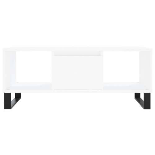 Stolić za kavu bijeli 90 x 50 x 36,5 cm od konstruiranog drva - Bijela 1 Cijena