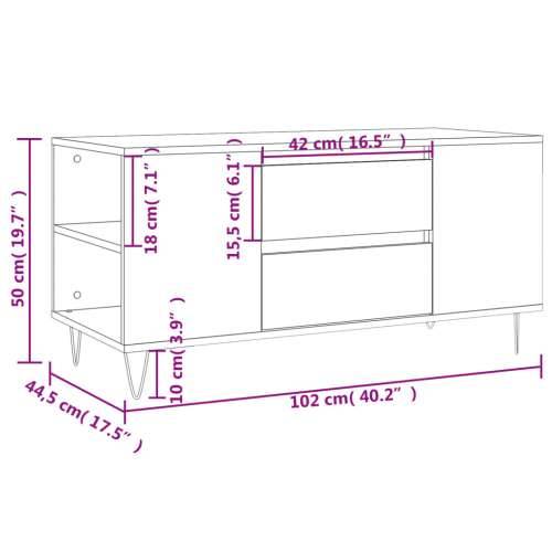 Stolić za kavu boja hrasta 102x44,5x50 cm od konstruiranog drva - Dimljeni hrast 1 Cijena
