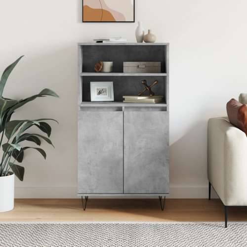 Visoka komoda siva betona 60x36x110 cm od konstruiranog drva - Beton siva 1 Cijena