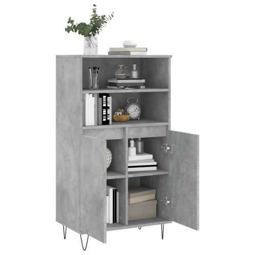 Visoka komoda siva betona 60x36x110 cm od konstruiranog drva - Beton siva 1 Cijena