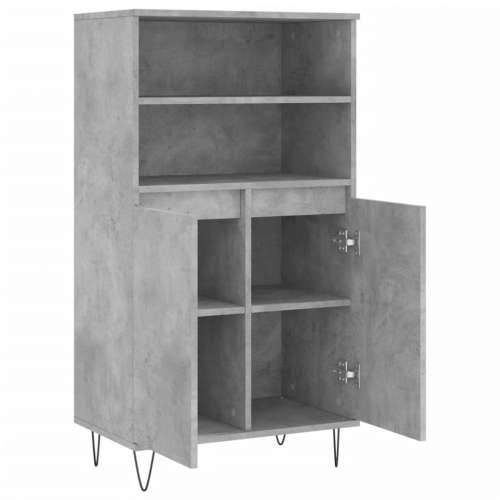 Visoka komoda siva betona 60x36x110 cm od konstruiranog drva - Beton siva 1 Cijena
