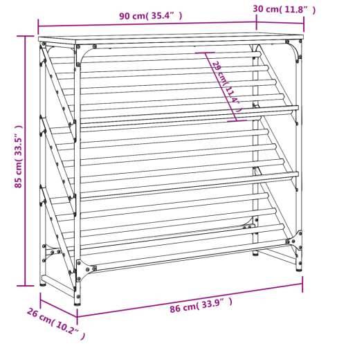 Stalak za cipele boja hrasta 90x30x85 cm konstruirano drvo - Sivi hrast sonoma 1 85 cm 90 cm Cijena