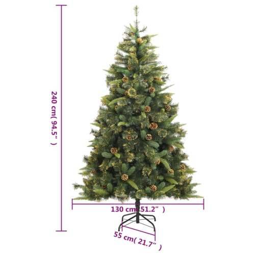 Umjetno božićno drvce sa šarkama i šiškama 240 cm - 240 cm 1 Osnovni Cijena