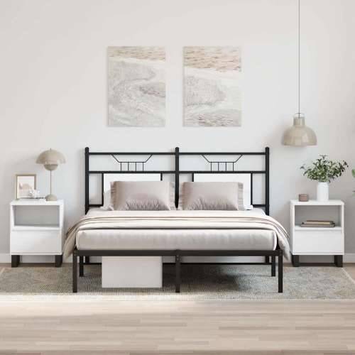 Noćni ormarići 2 kom bijeli 40 x 35 x 50 cm konstruirano drvo - Bijela 2 Cijena