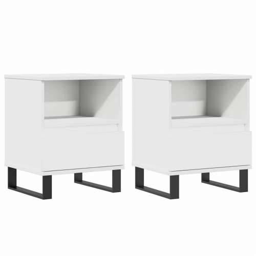 Noćni ormarići 2 kom bijeli 40 x 35 x 50 cm konstruirano drvo - Bijela 2 Cijena